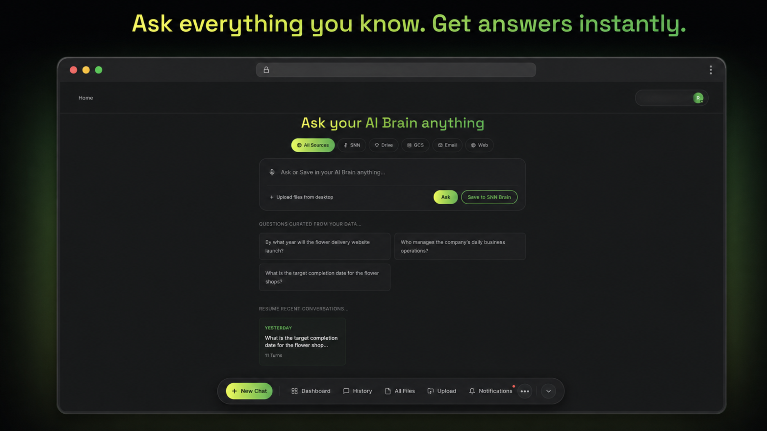 Ask Your AI Brain anything